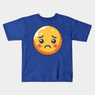 Crying Face Emoji Kids T-Shirt